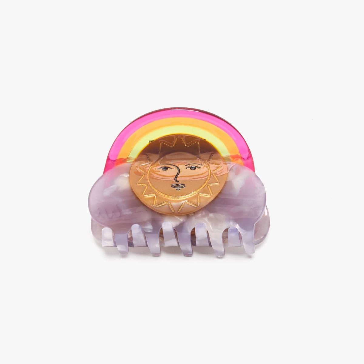 Ciel Claw - Acetate Sun and Rainbow Sky Hair Clip