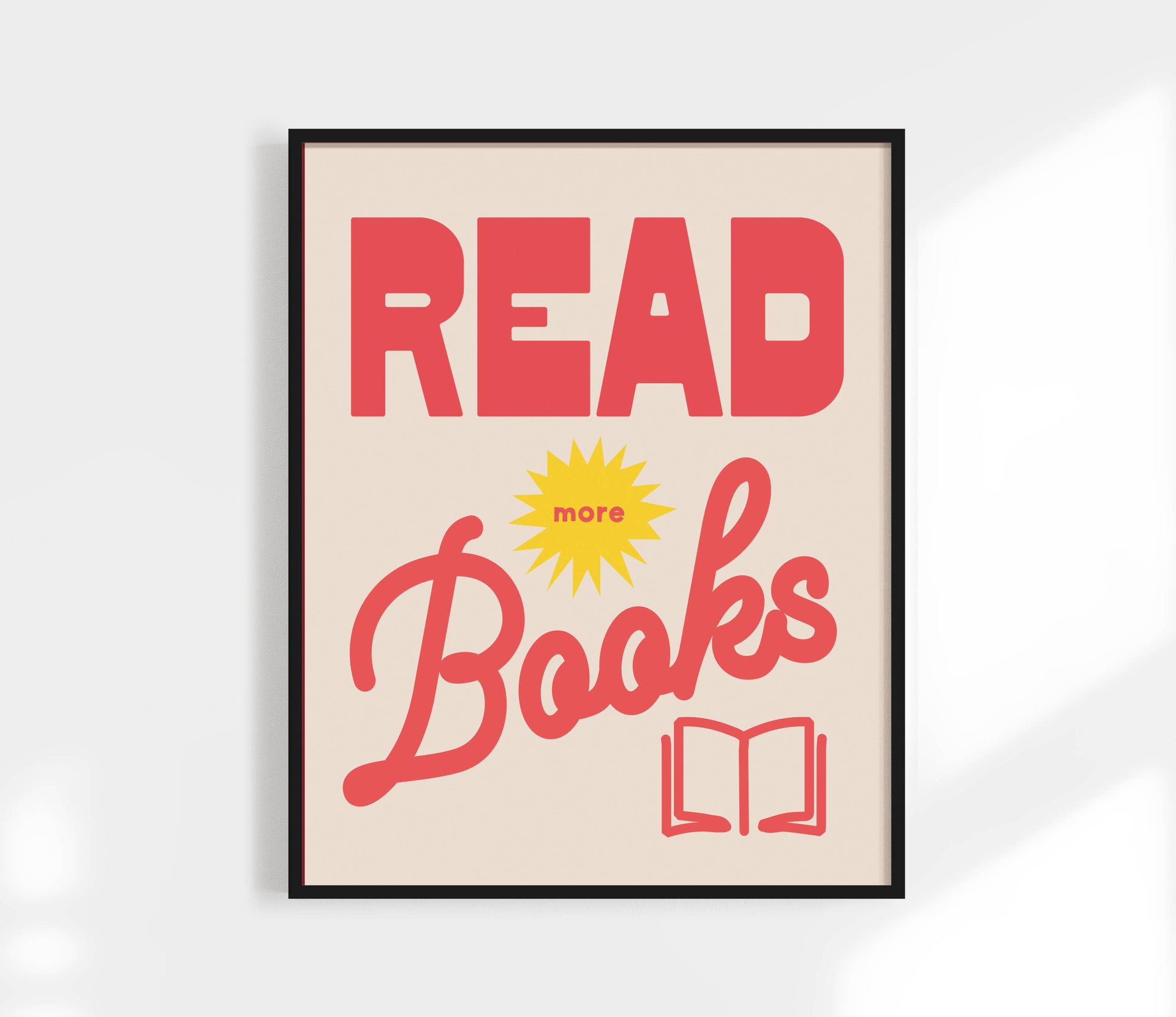 Read More Book Print - Retro Book Club Art Poster