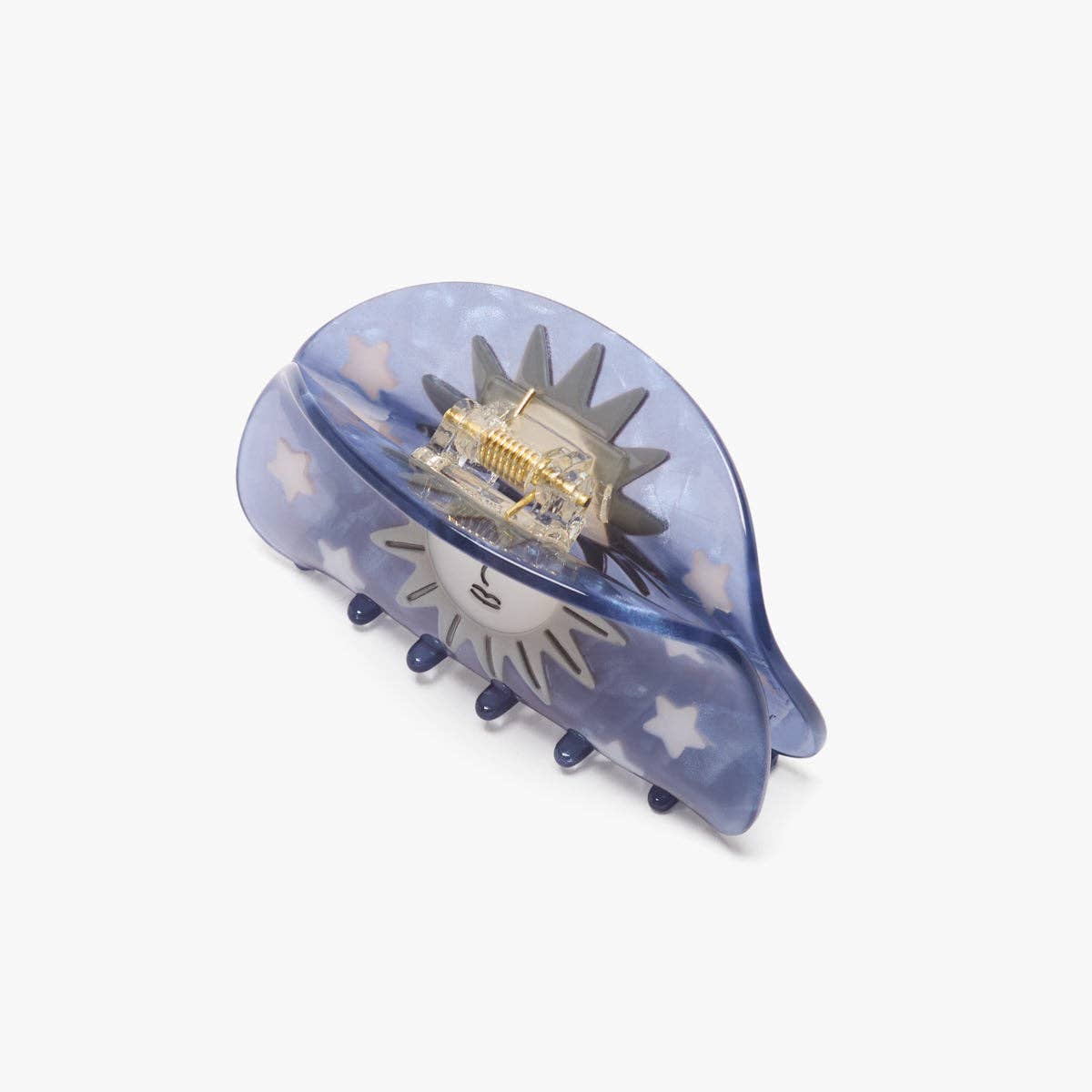 Pleiades Claw - Acetate Moon and Stars Hair Clip