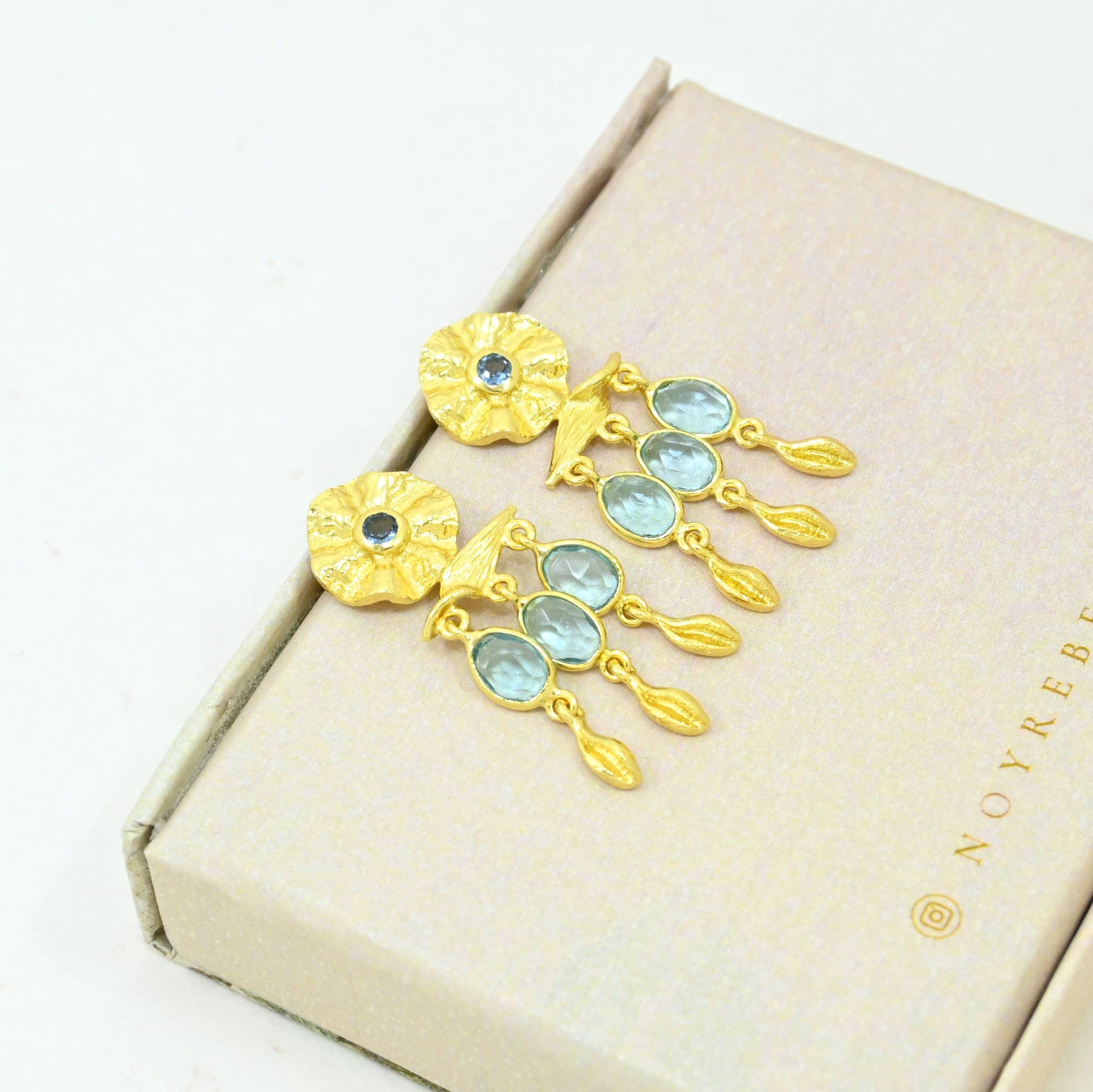 Blue Topaz & Iolite Meadow Earrings