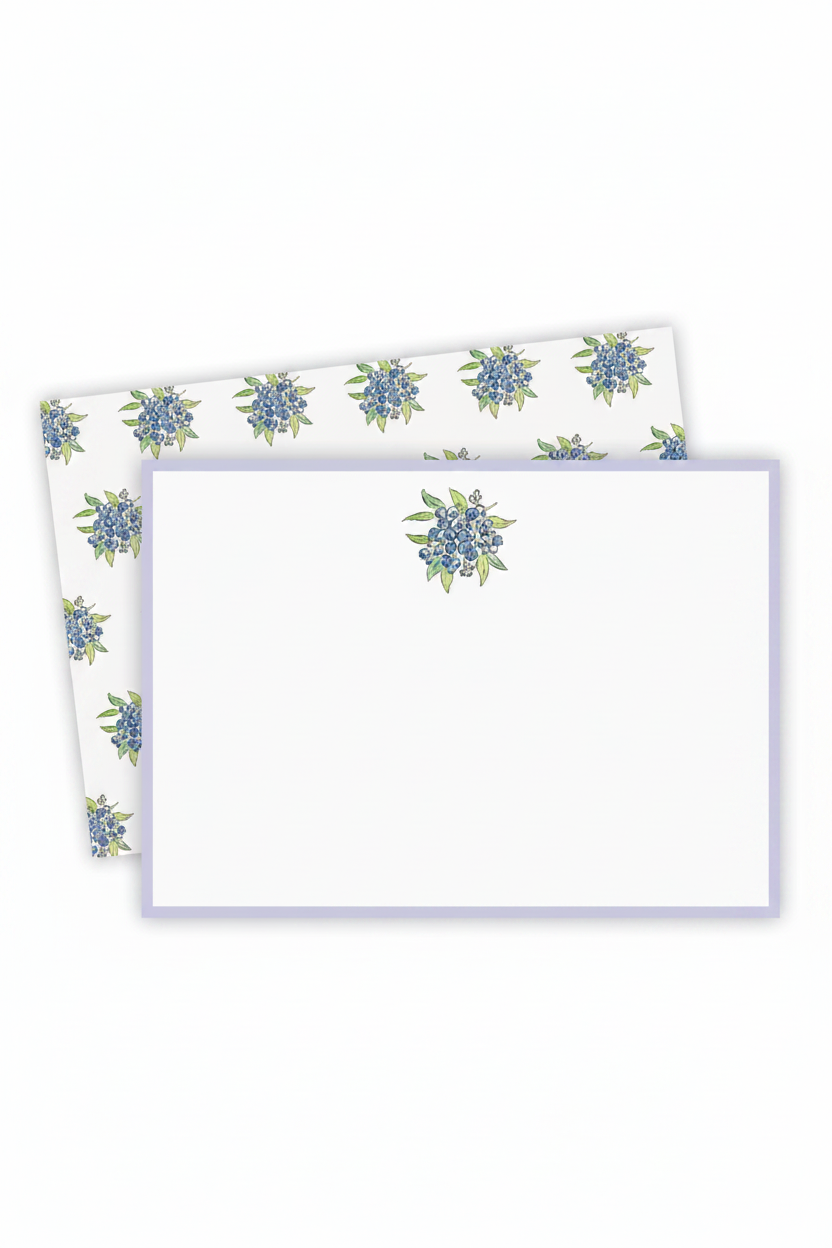 Wild Blueberry Flat Note Cards Set of 8