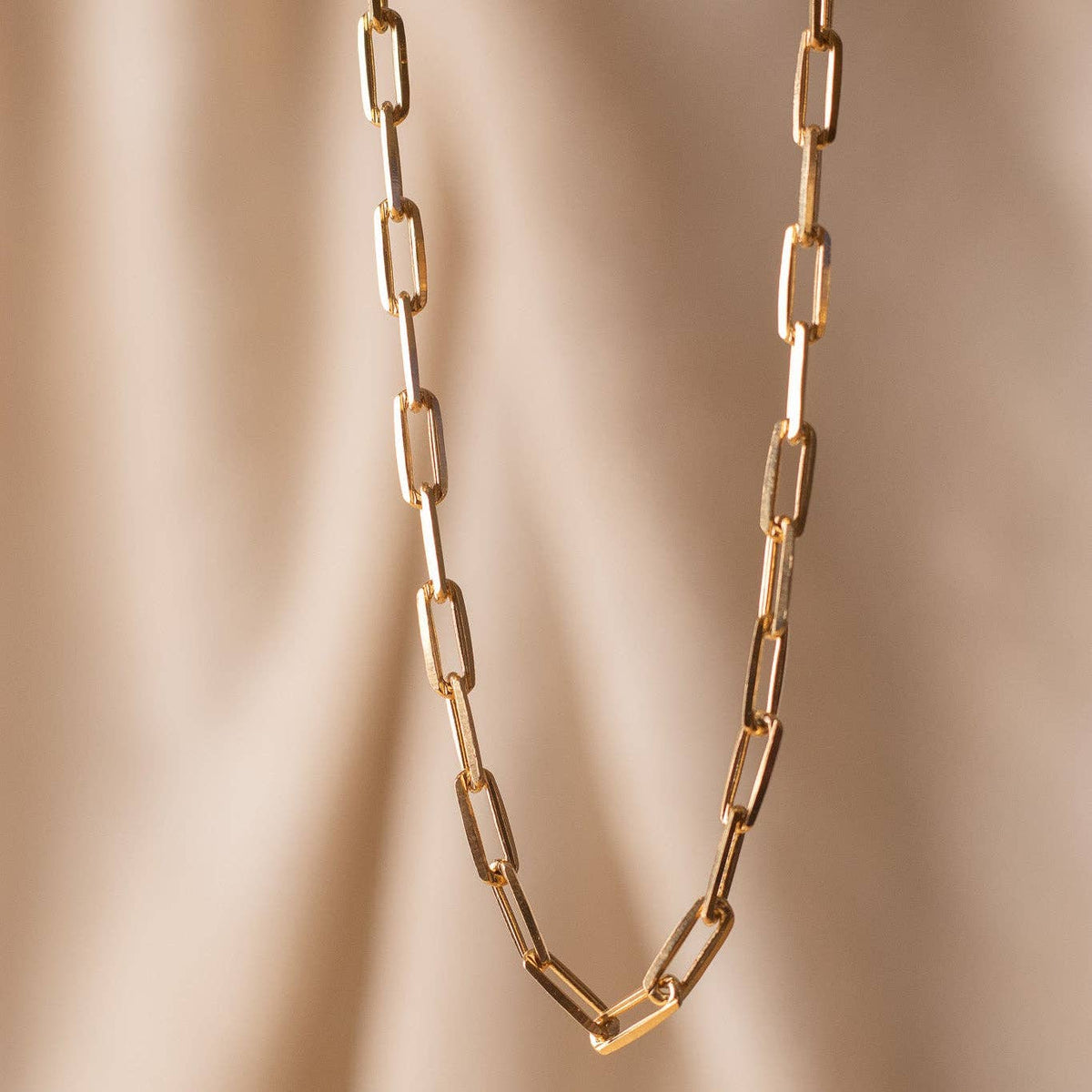 18k Gold Filled Paperclip Chain