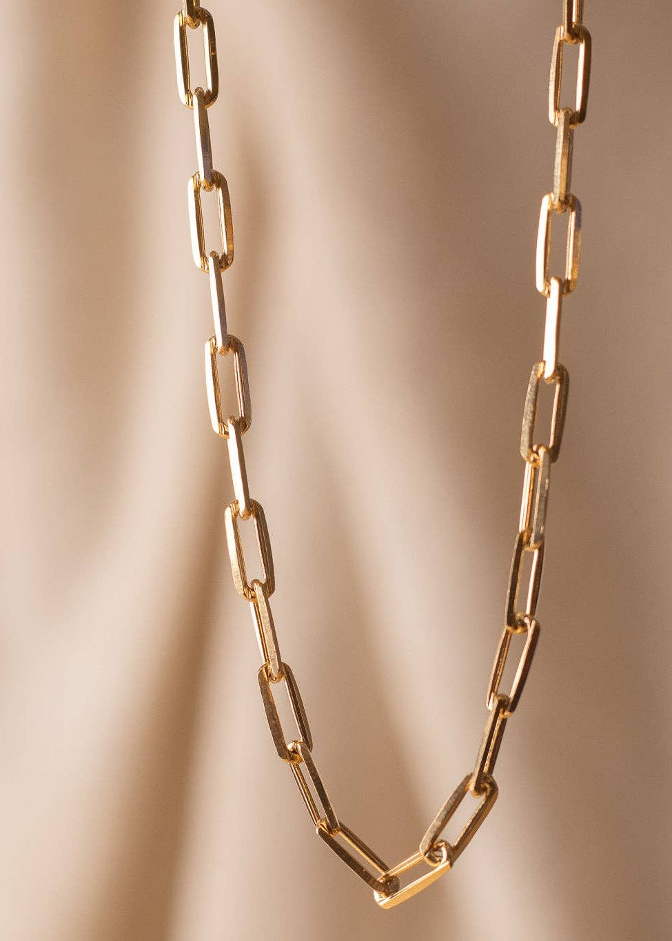 18k Gold Filled Paperclip Chain
