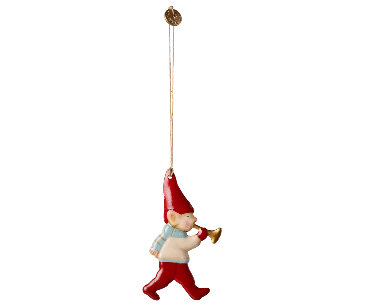 Metal Pixy Trumpet Ornament