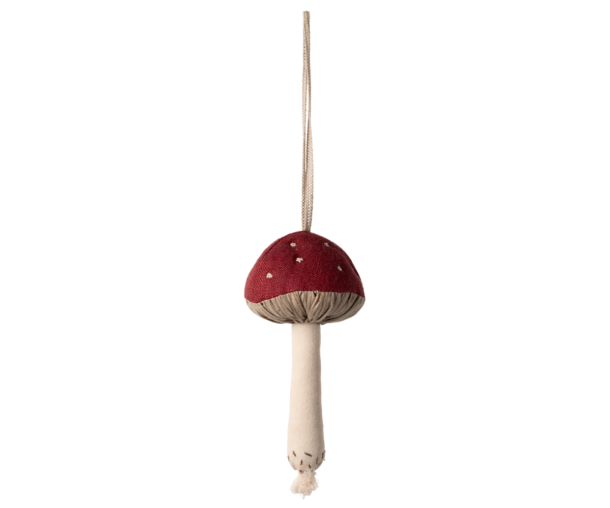 Fabric Red Mushroom Ornament