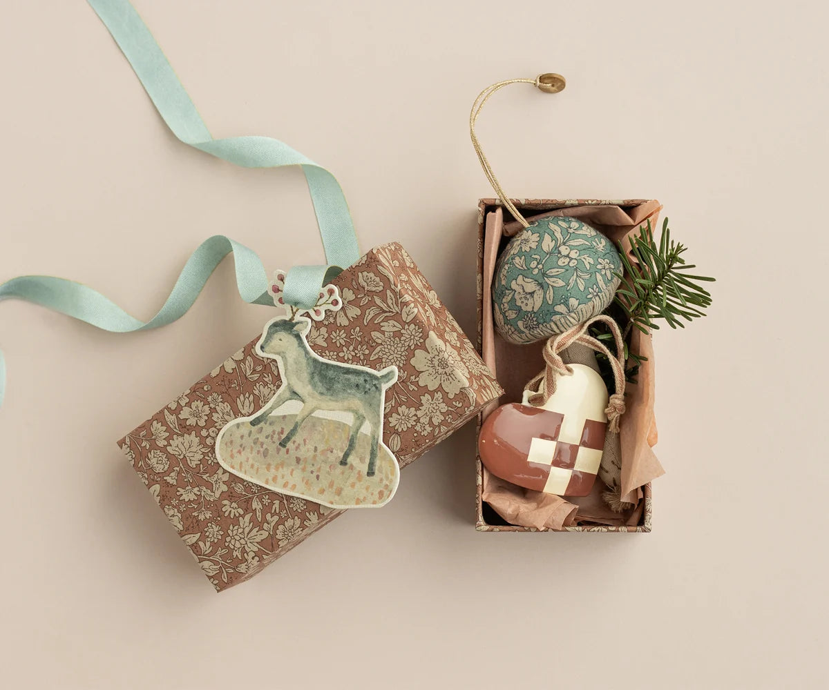 Fabric Blossom Mushroom Ornament