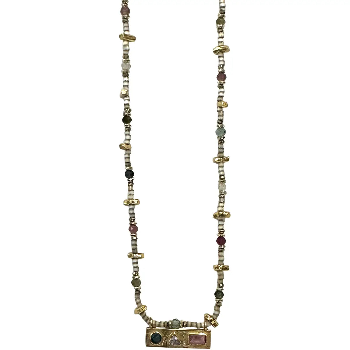 Bruna Gold Beaded Necklace