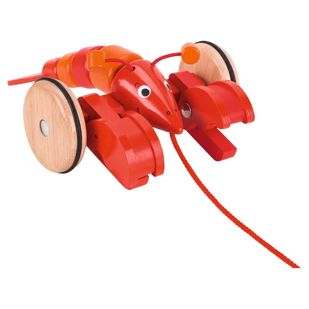 Pull-Along Wooden Animal Lobster Rüdiger