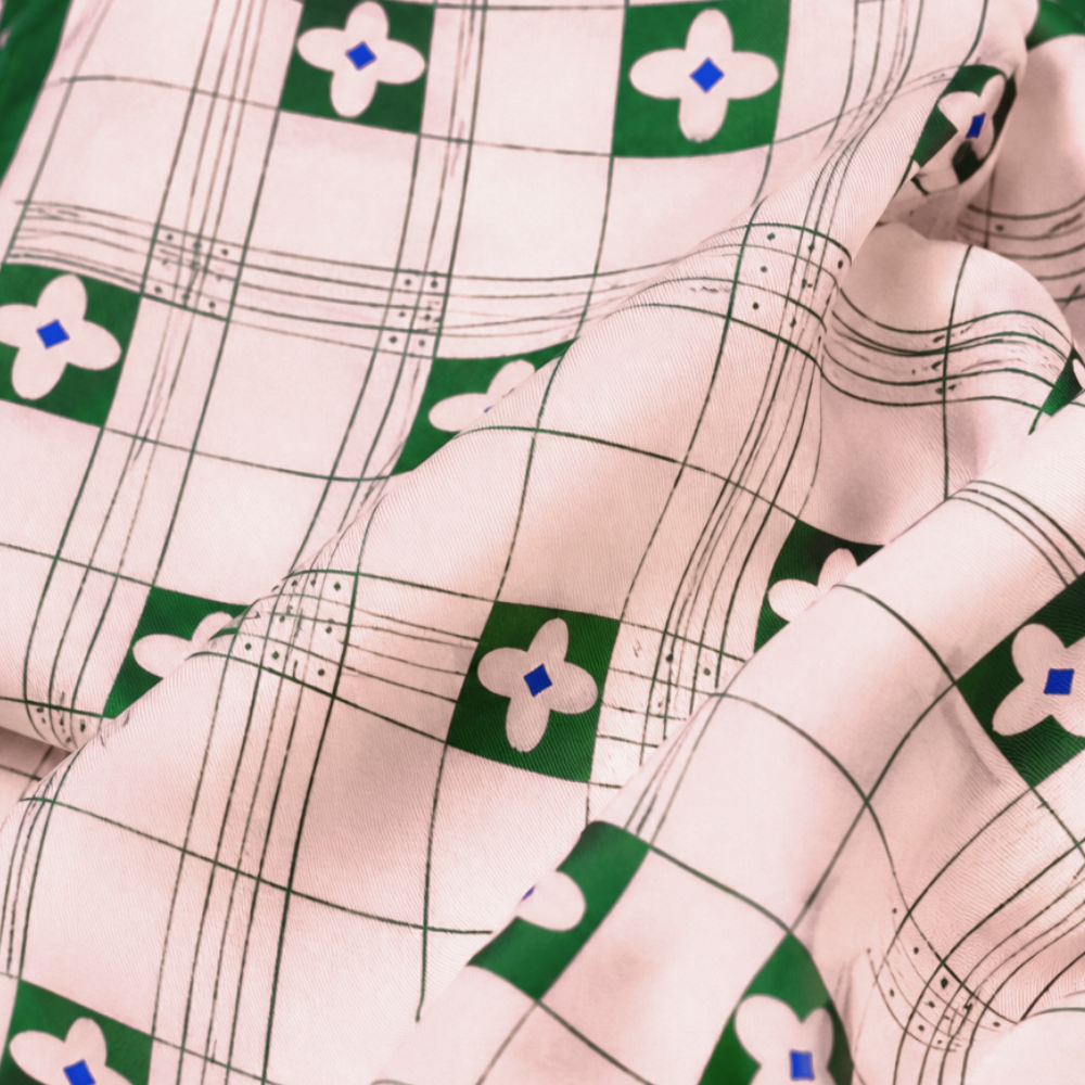 Summer Grid Women's Silk Scarf
