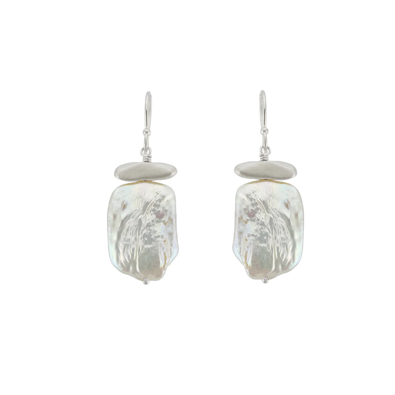 Large Square Pearl Earrings