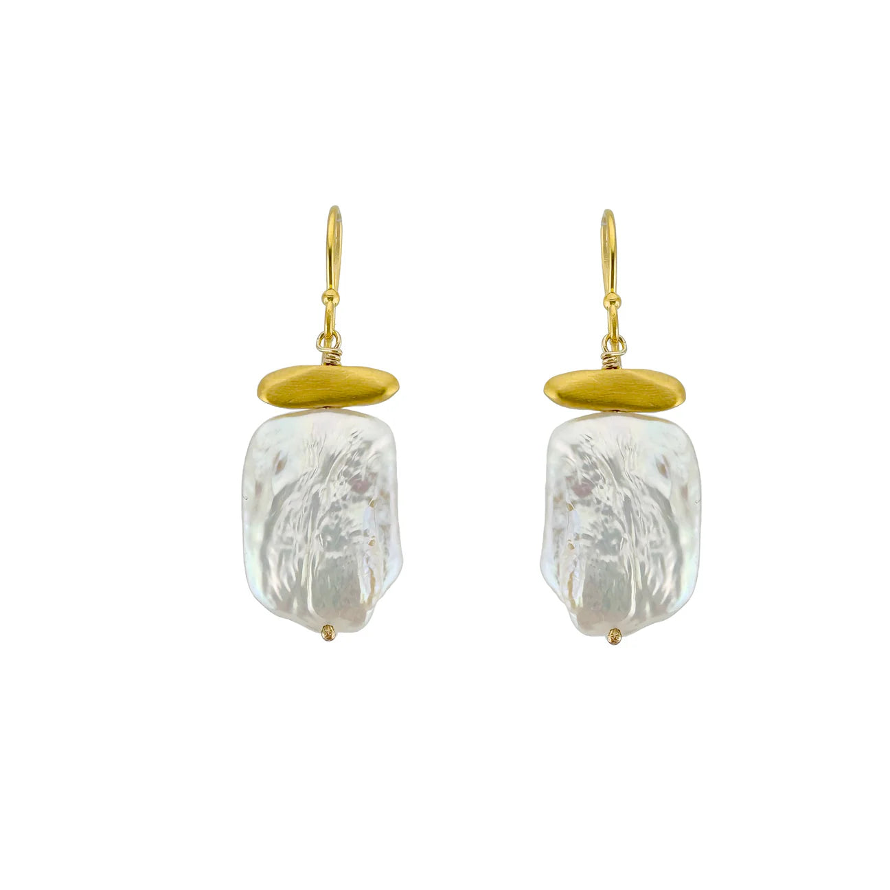 Large Square Pearl Earrings