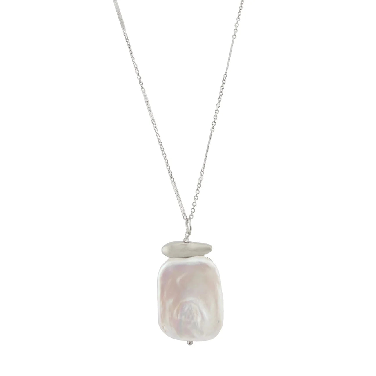 Large Square Pearl Necklace