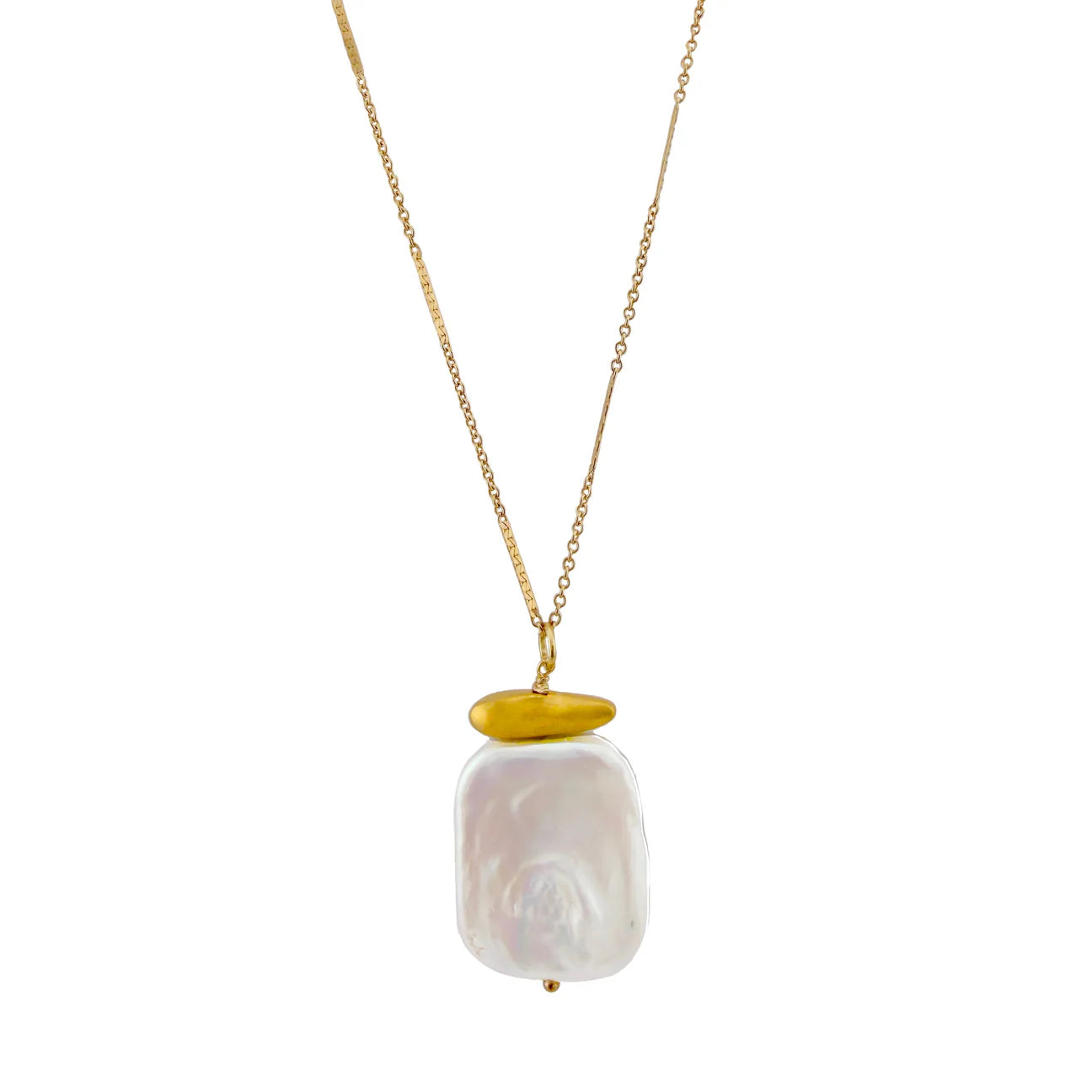 Large Square Pearl Necklace