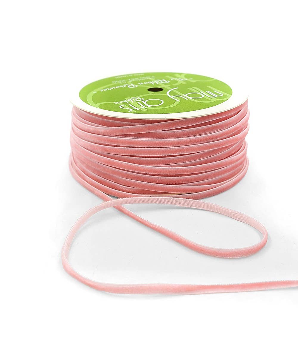 1/8" Pink Velvet Cord String