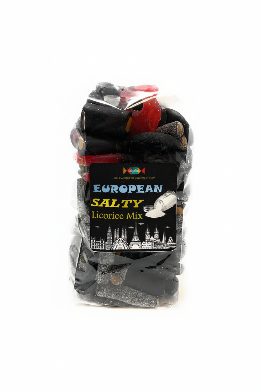 European Salty Licorice Mix 10oz Bag