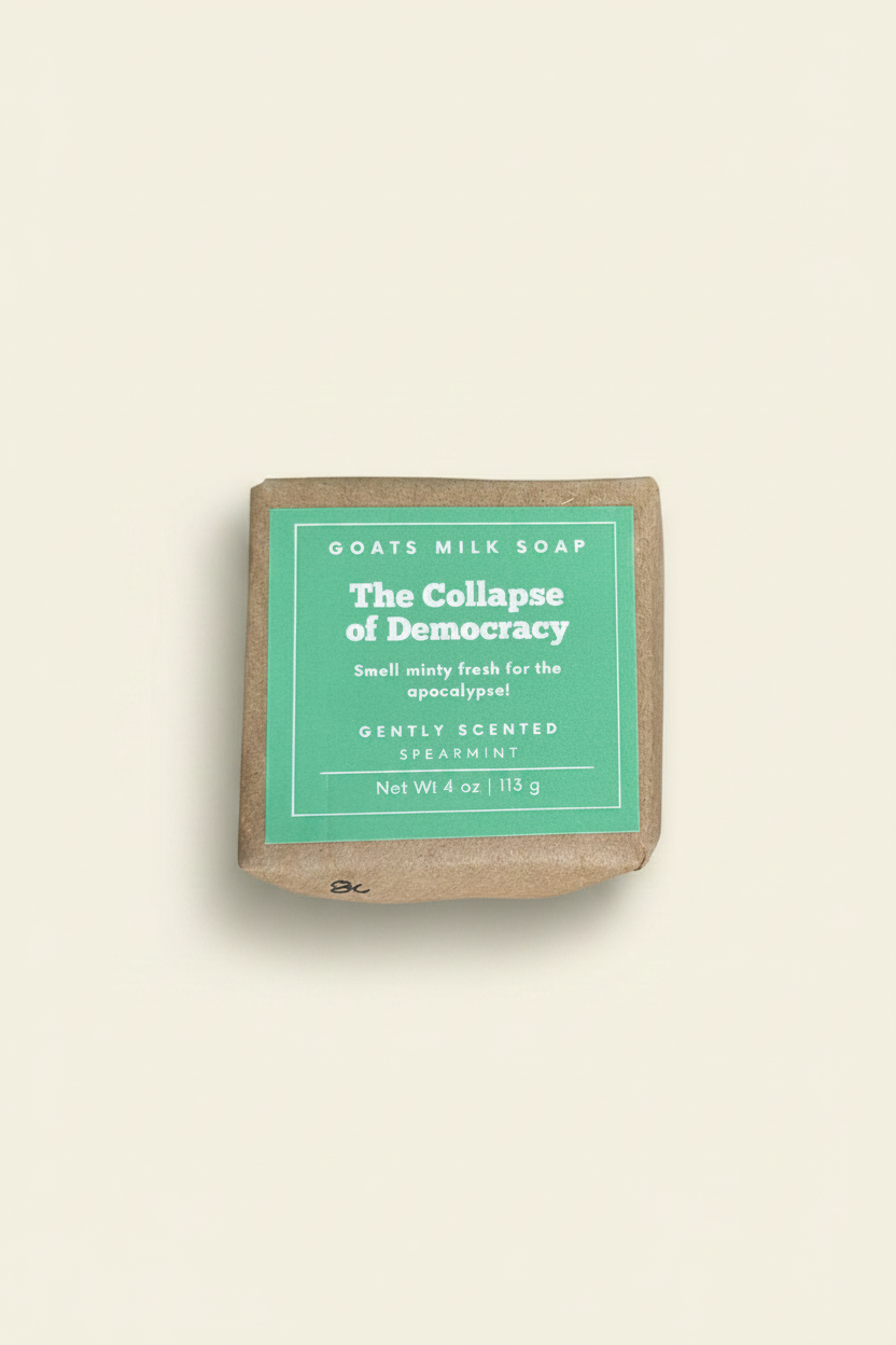 The Collapse of Democracy Spearmint 4 oz Goat Milk Soap