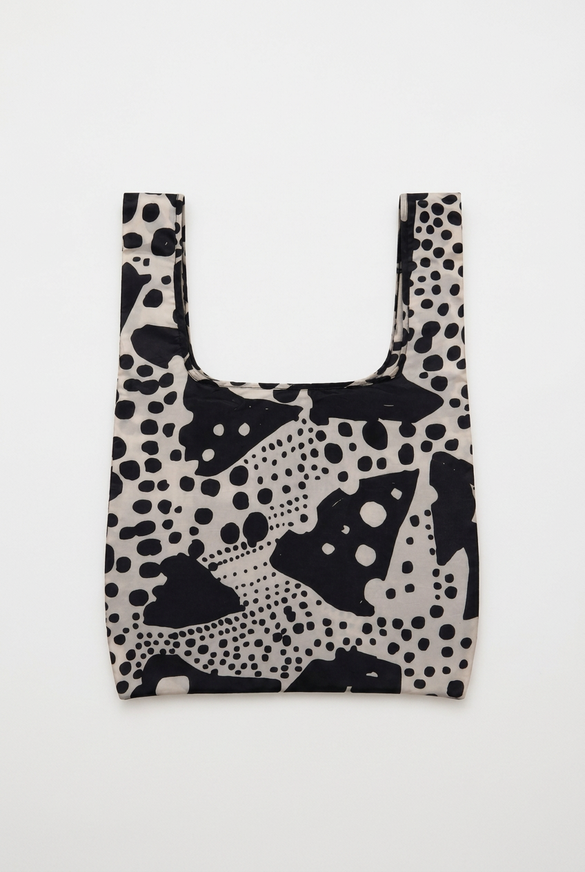 Foldie Tote Dottie in Black & Cream