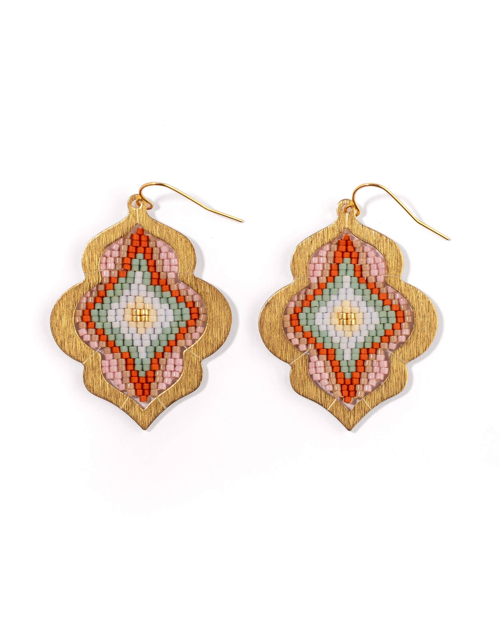 Beaded Handwoven Window Drop Earring