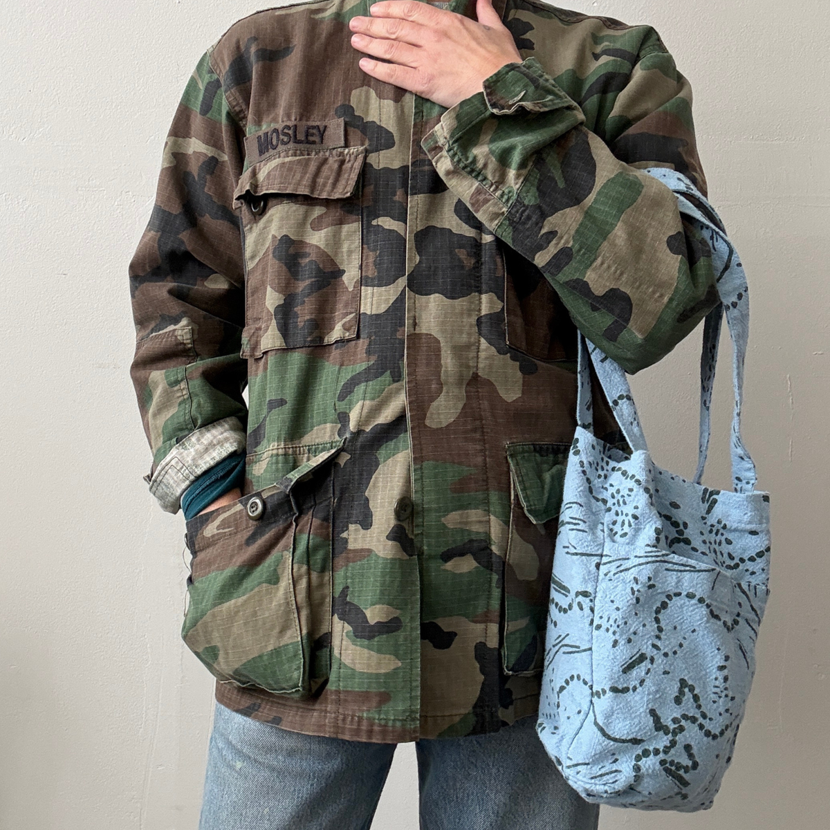 The Petite Tote in Drape Pine Chambray