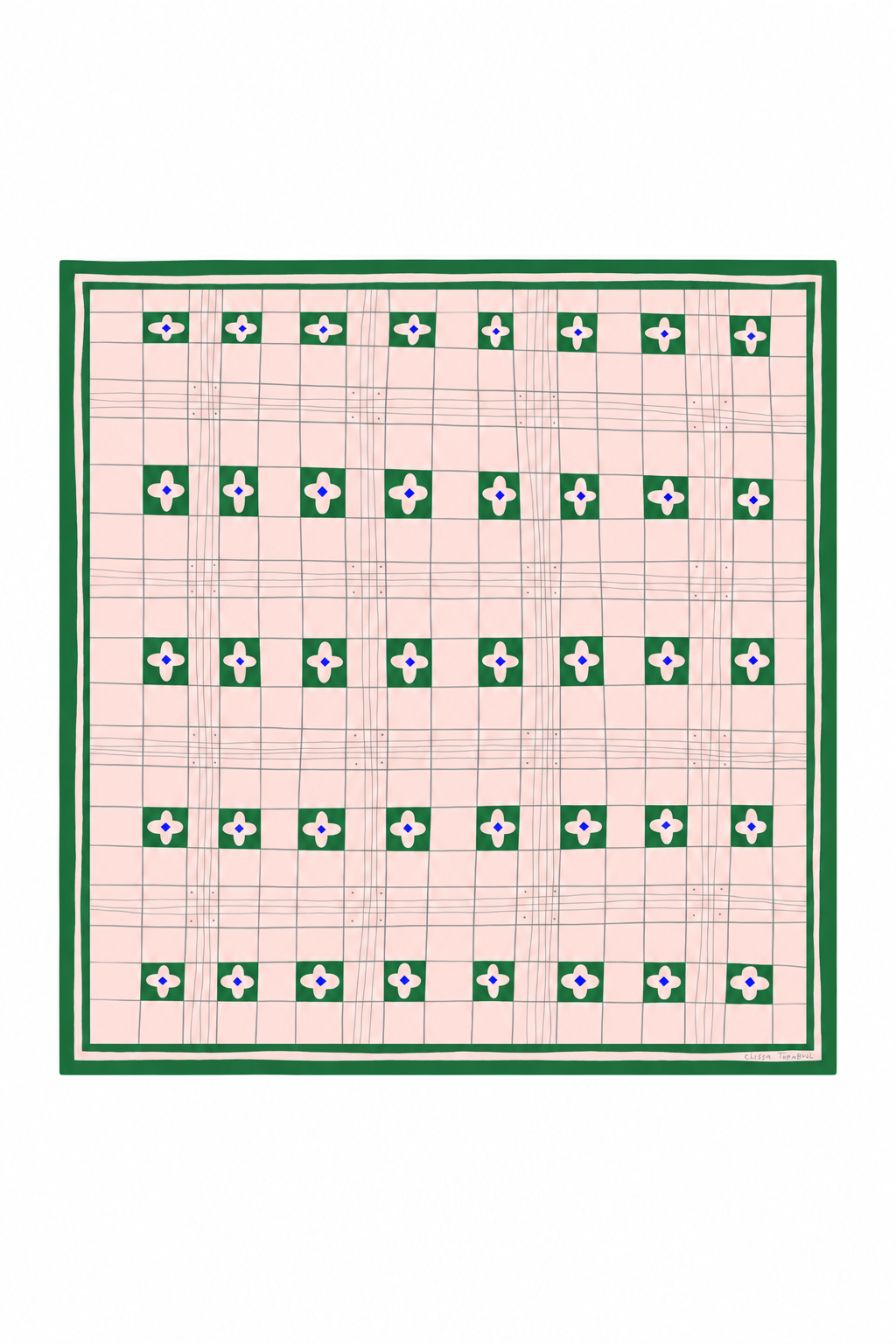 Summer Grid Women's Silk Scarf