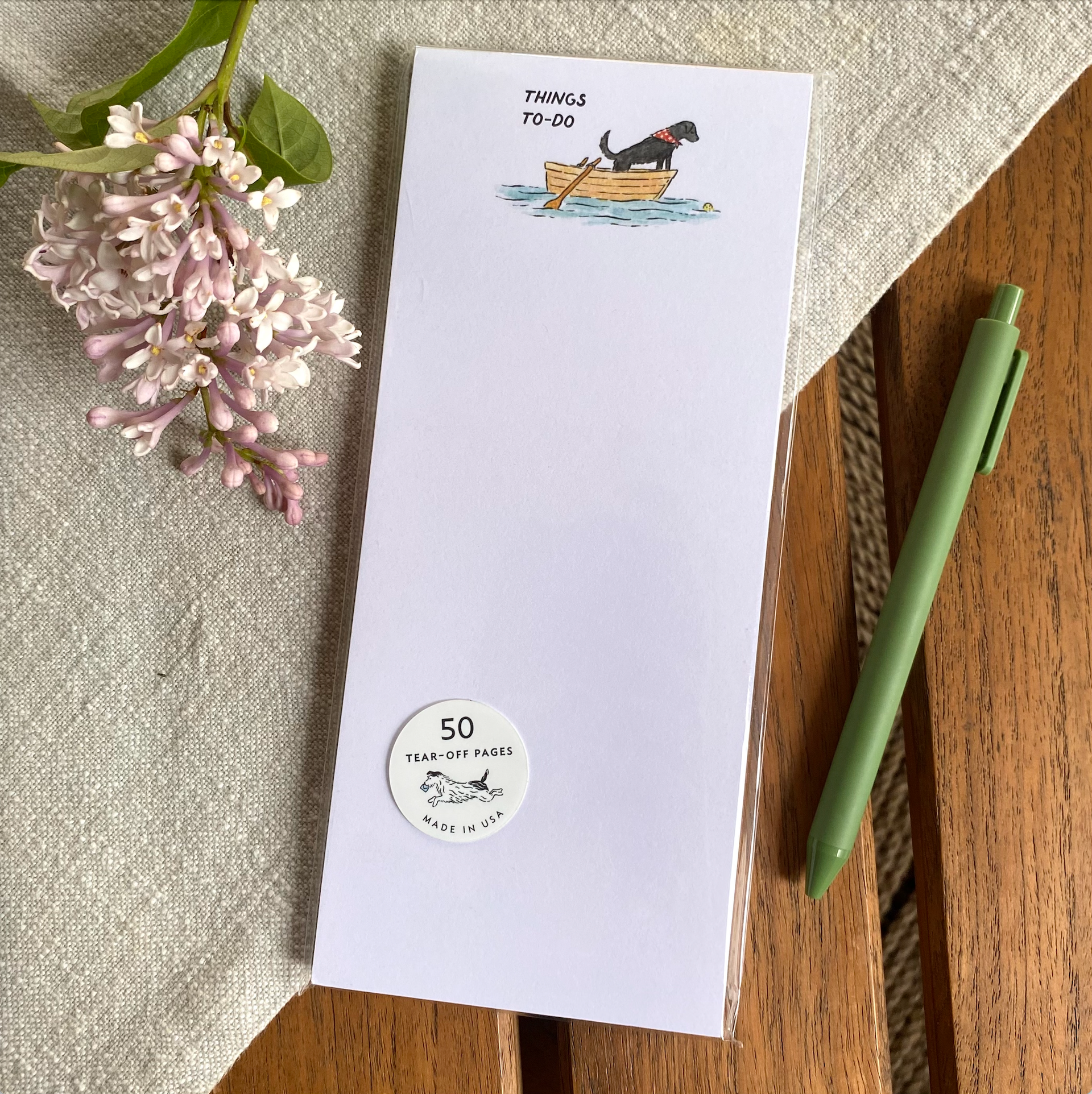 Black Lab in a Boat Notepad