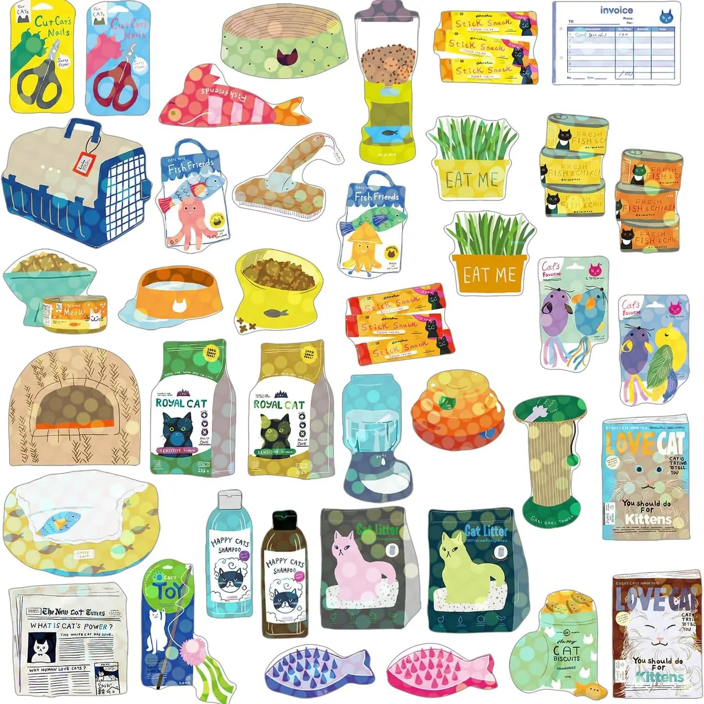 Mini Sticker Cat Supply Box