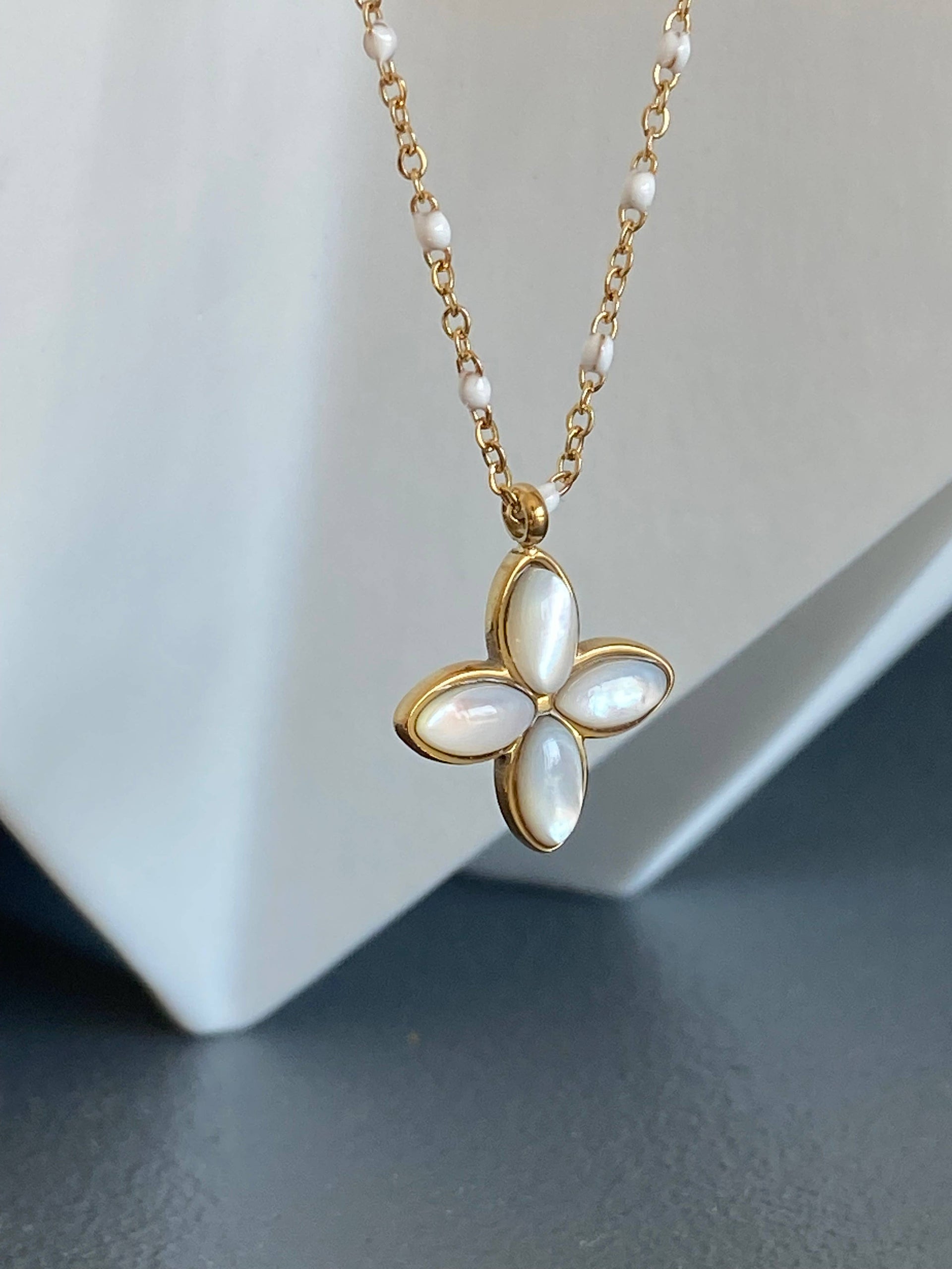Maddy White Charm Necklace