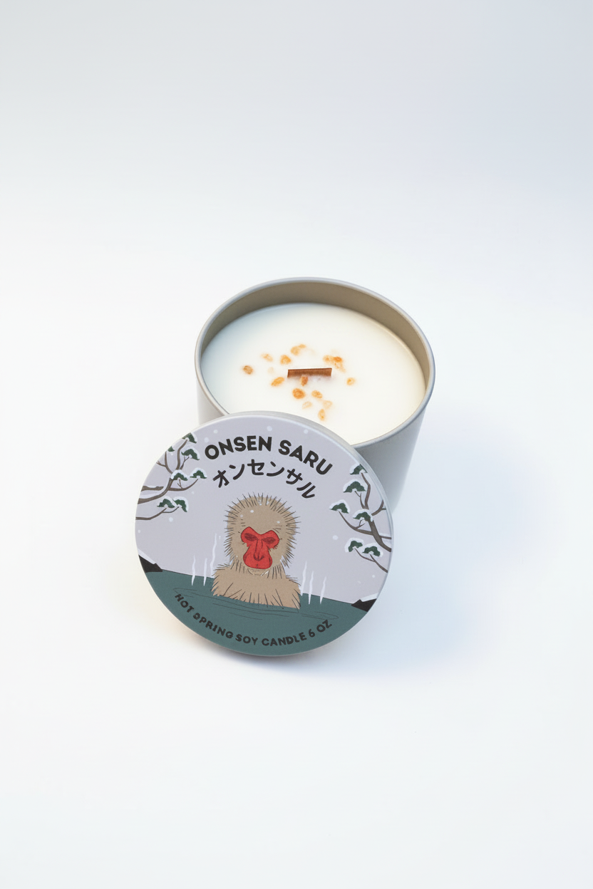 Limited Edition Onsen Saru Hot Spring Soy Candle