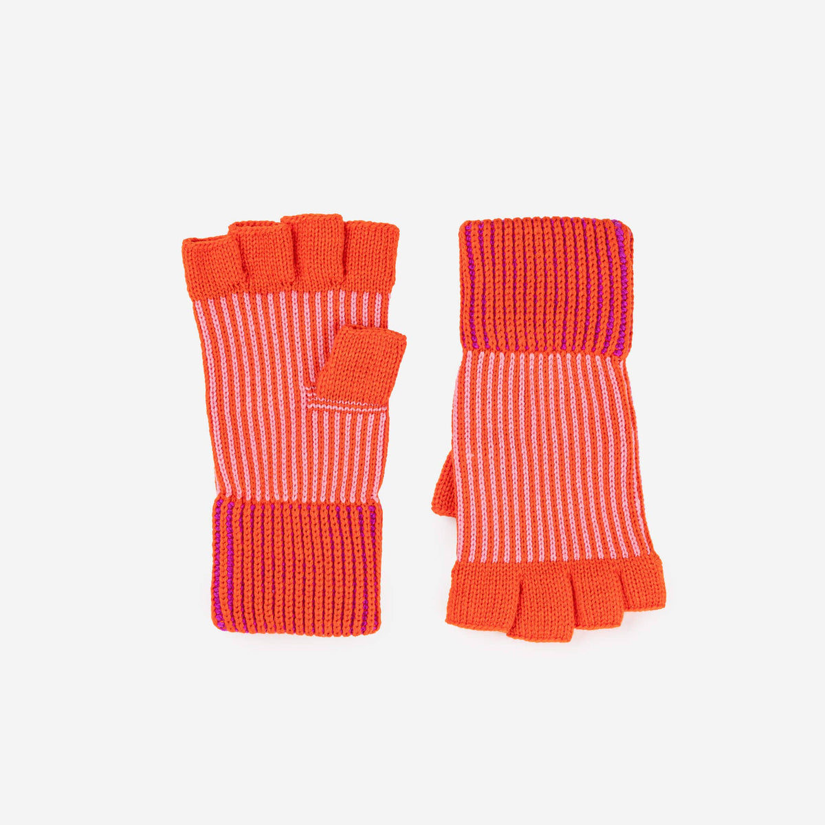 Pinstripe Fingerless Gloves