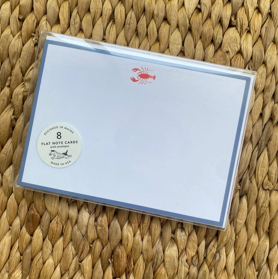 Lobsters Galore Flat Note Cards Set of 8
