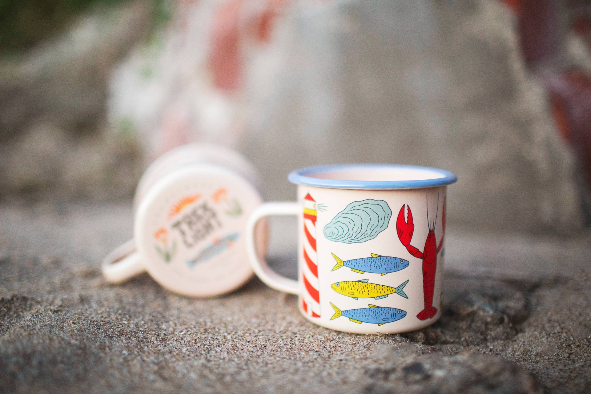 Salty Seas Enamel Coffee & Camp Mug 16oz