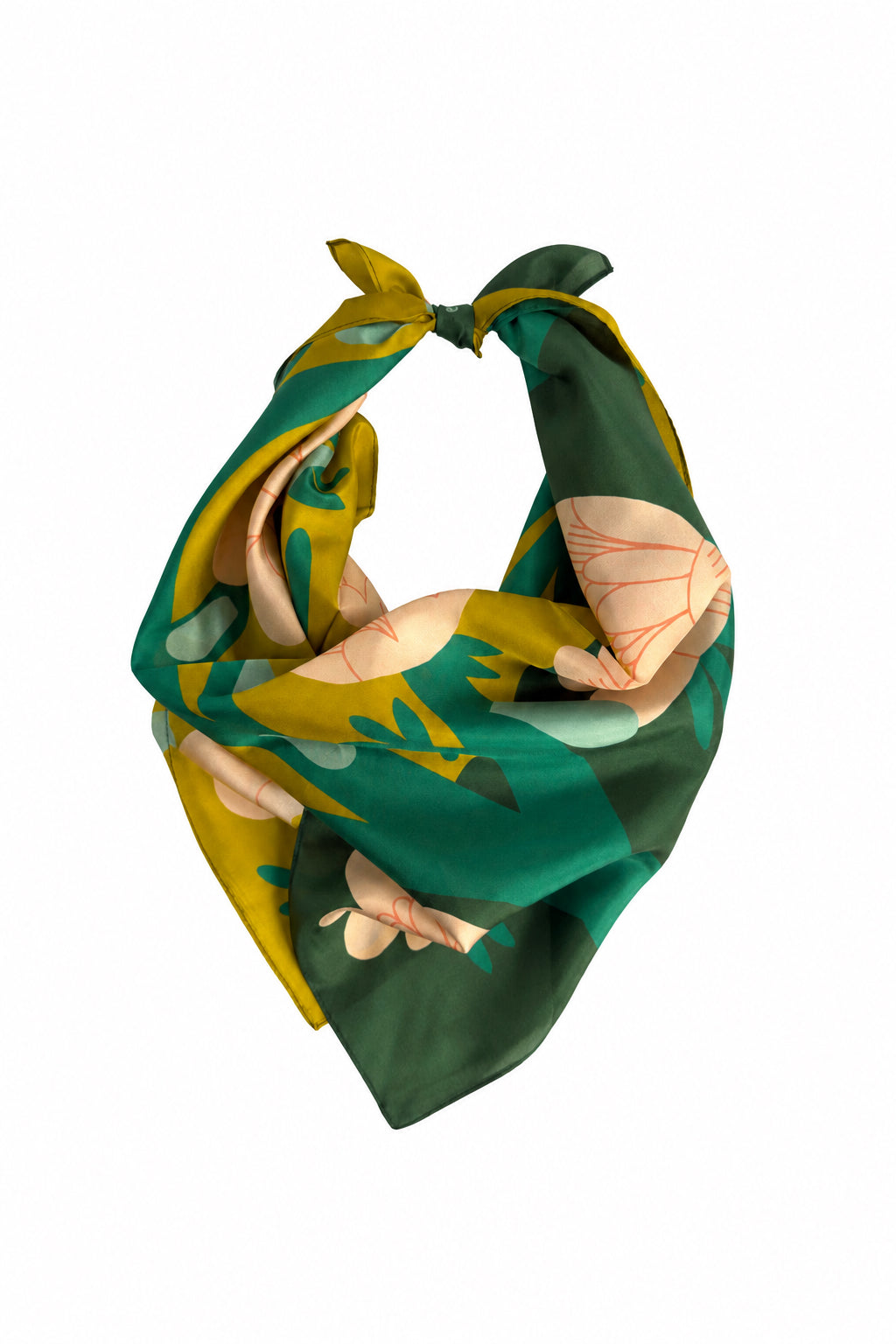 April Showers Scarf 100% Silk Bandana