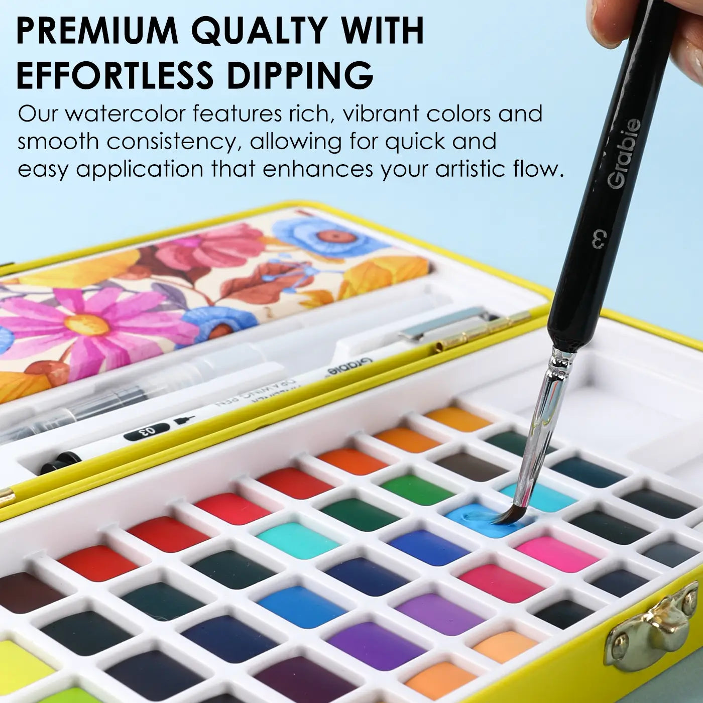 Watercolor Set of 50 with Brush