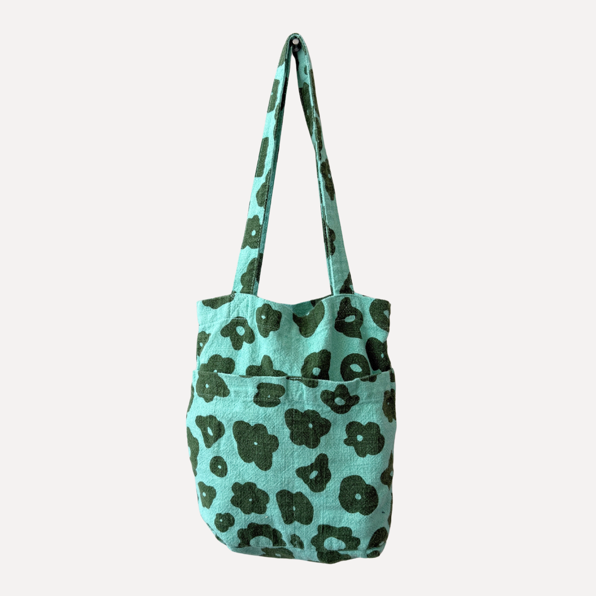 The Petite Tote in Celeste Grass Pool