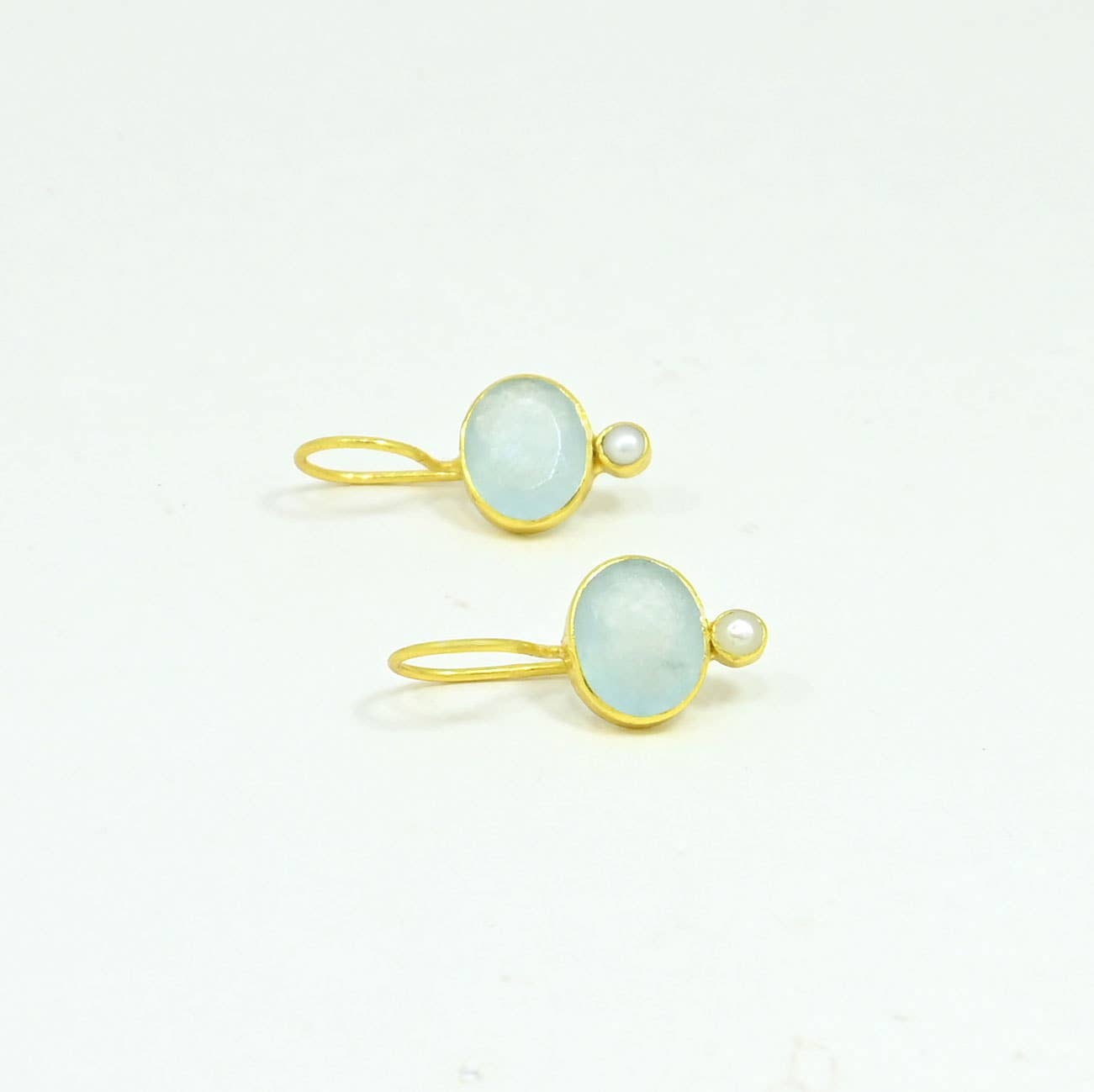 Pearl & Chalcedony Serina Earrings