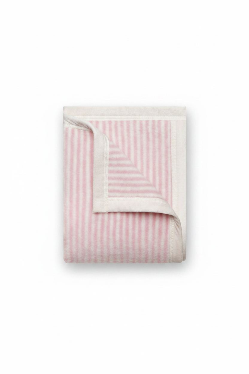 Sweet Pea Stripe Blush Mini Blanket