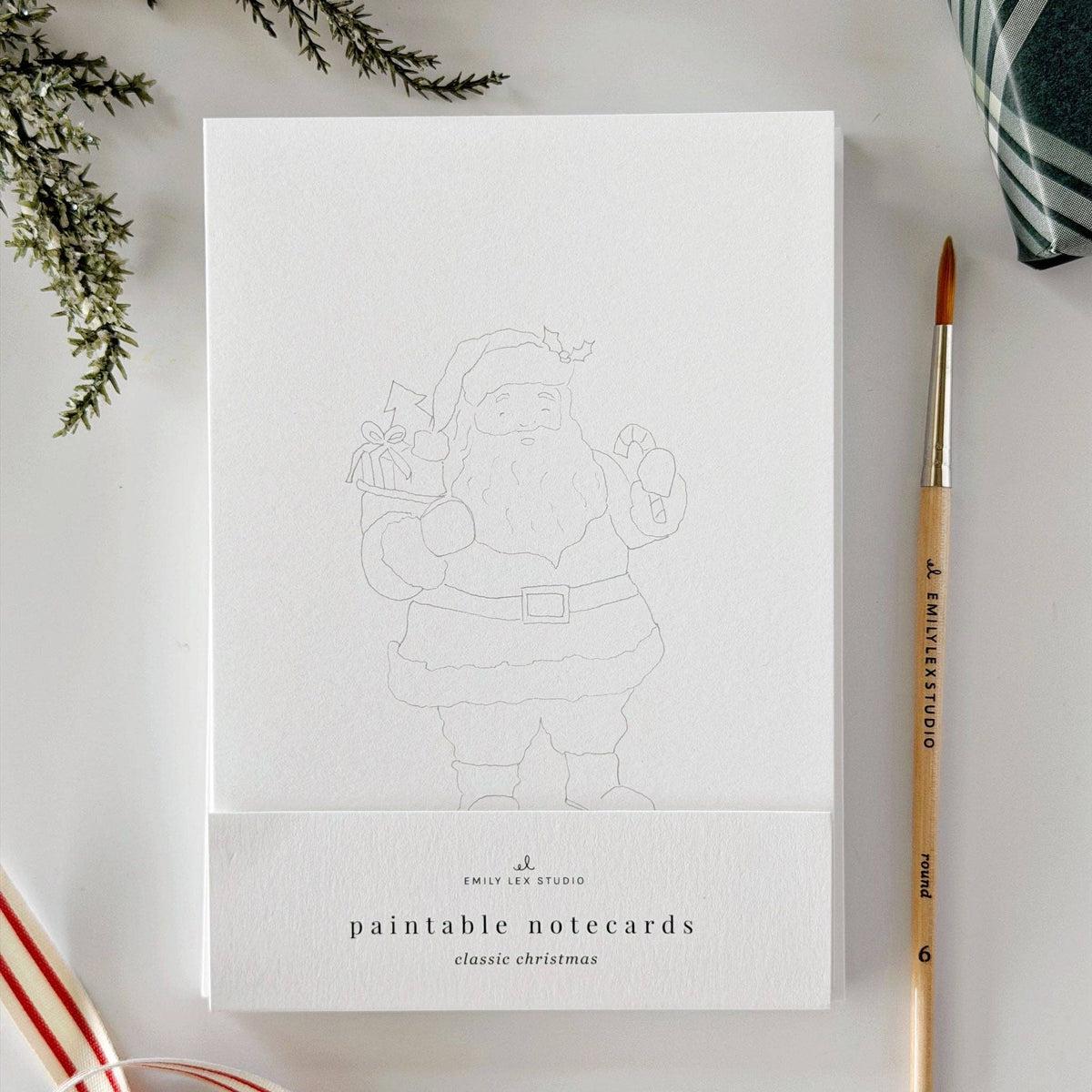 Classic Christmas Paintable Notecard Set