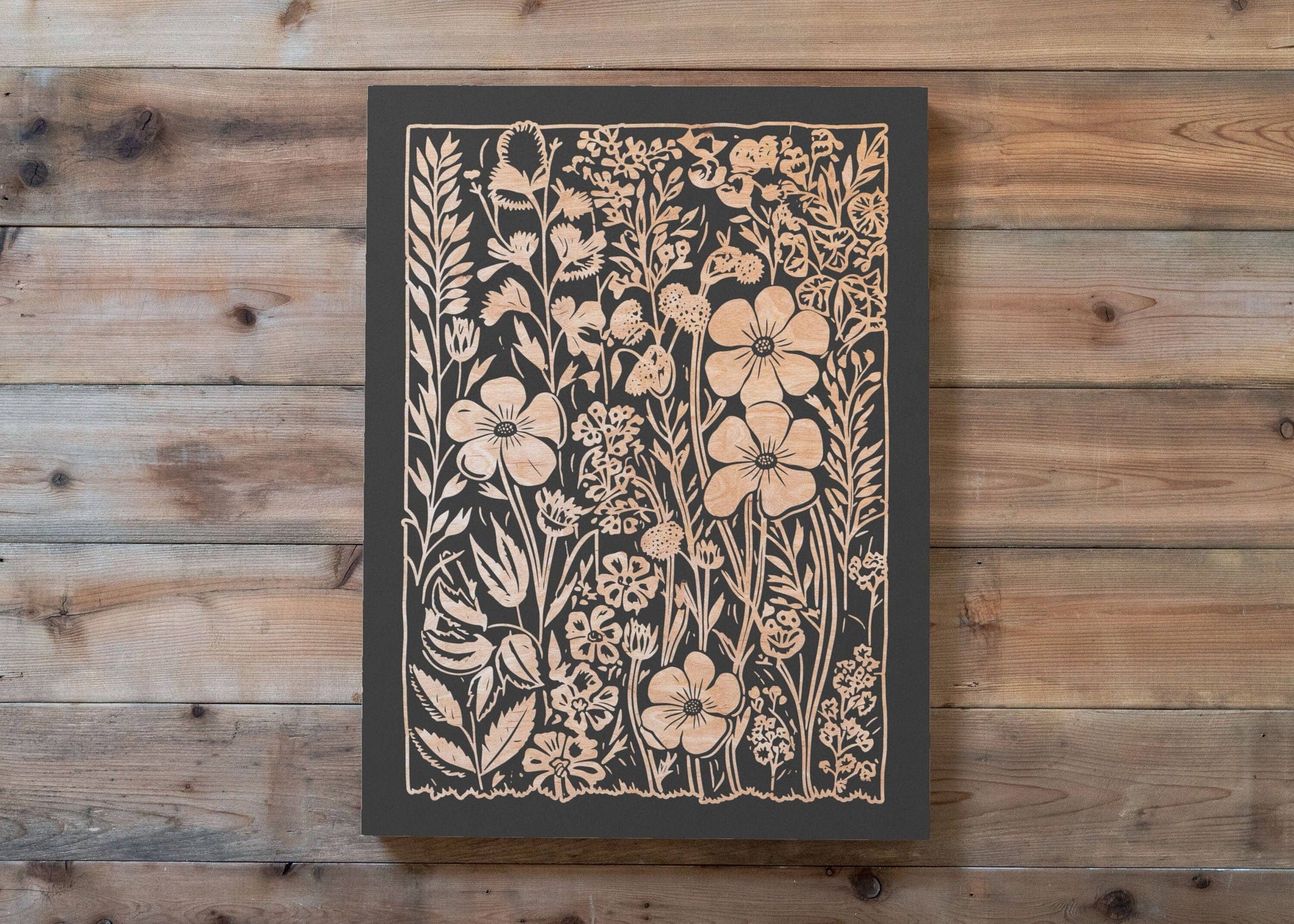Cosmos Floral Engraved Illustration