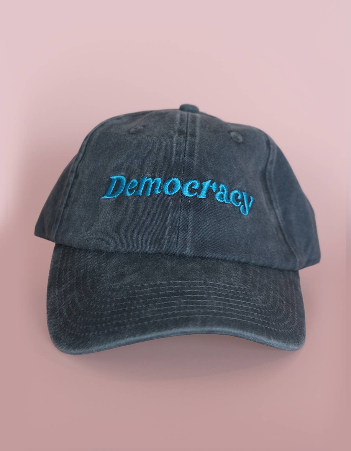 Embroidered Hat | Democracy, Washed Navy Color
