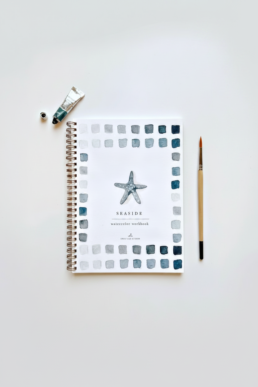 Seaside watercolor workbook