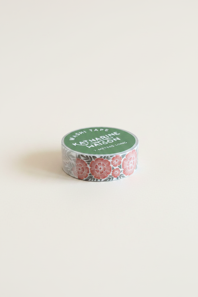 Katharine Watson Washi Tape - Red Floral