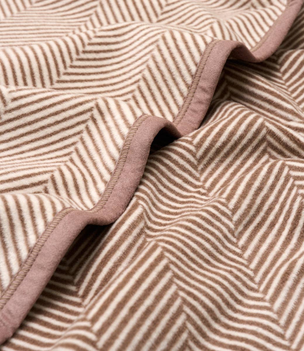 Harborview Herringbone Sepia Blanket