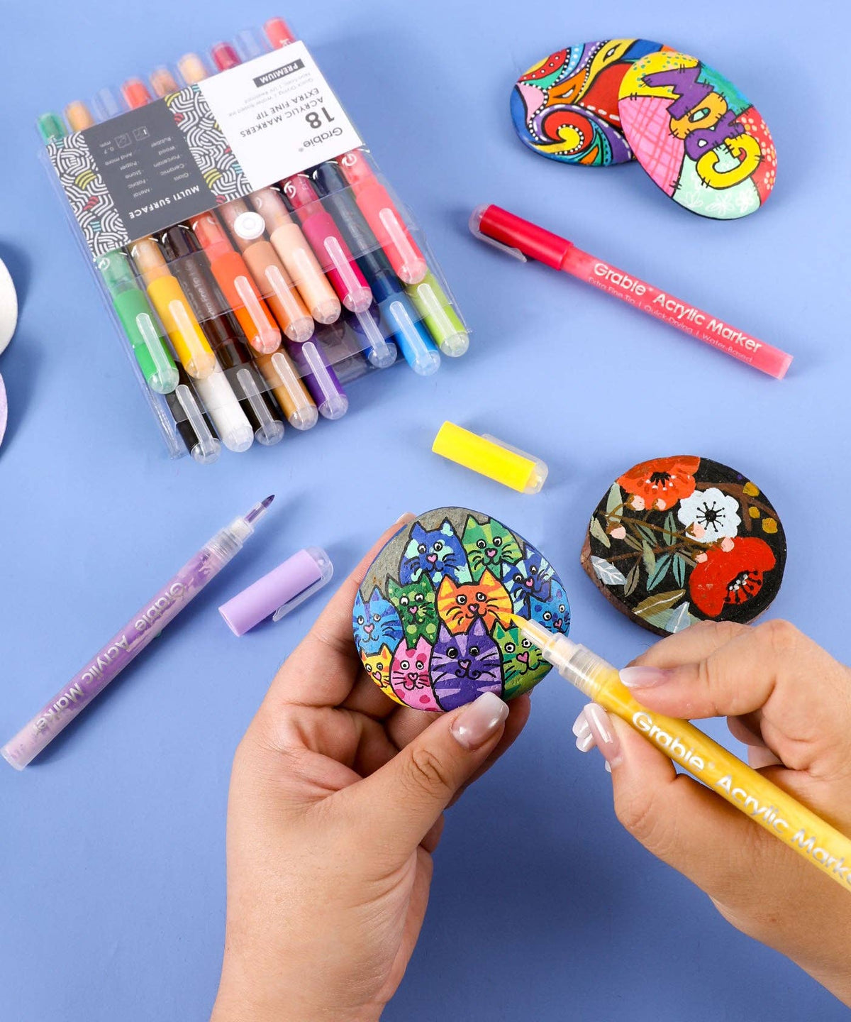 Extra Fine Tip Acrylic Paint Marker Set of 18