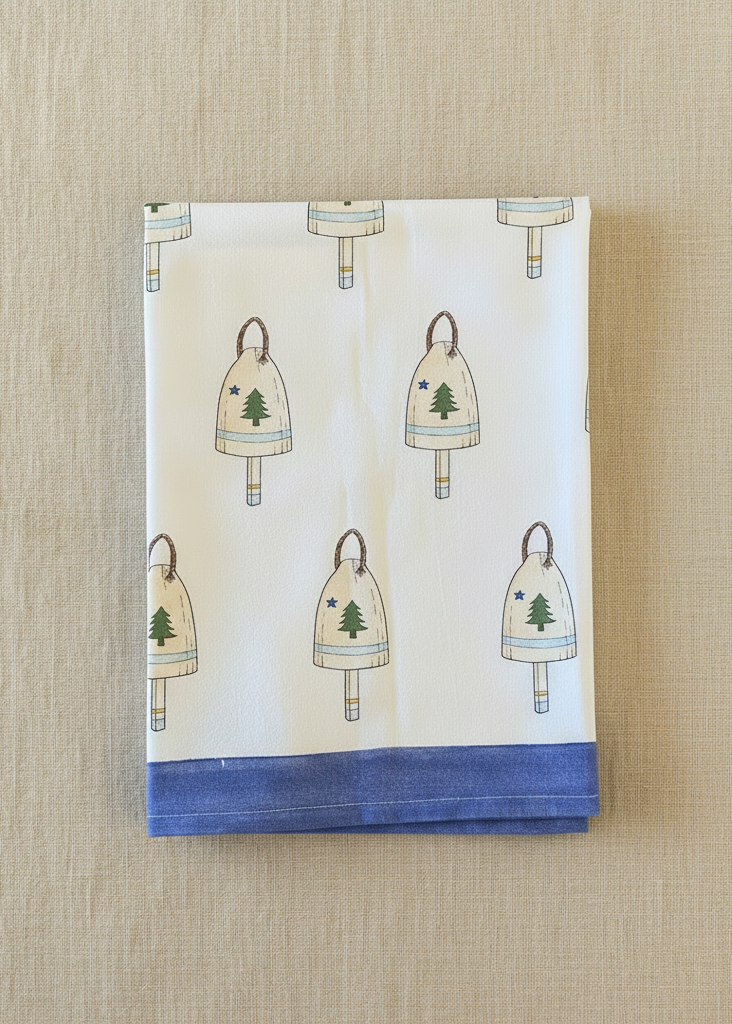 Maine Flag Buoy Tea Towel