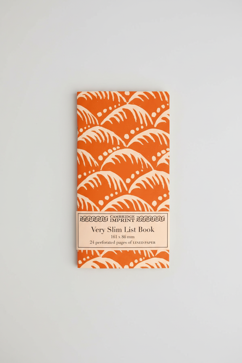 Very Slim Orange Waves List Book