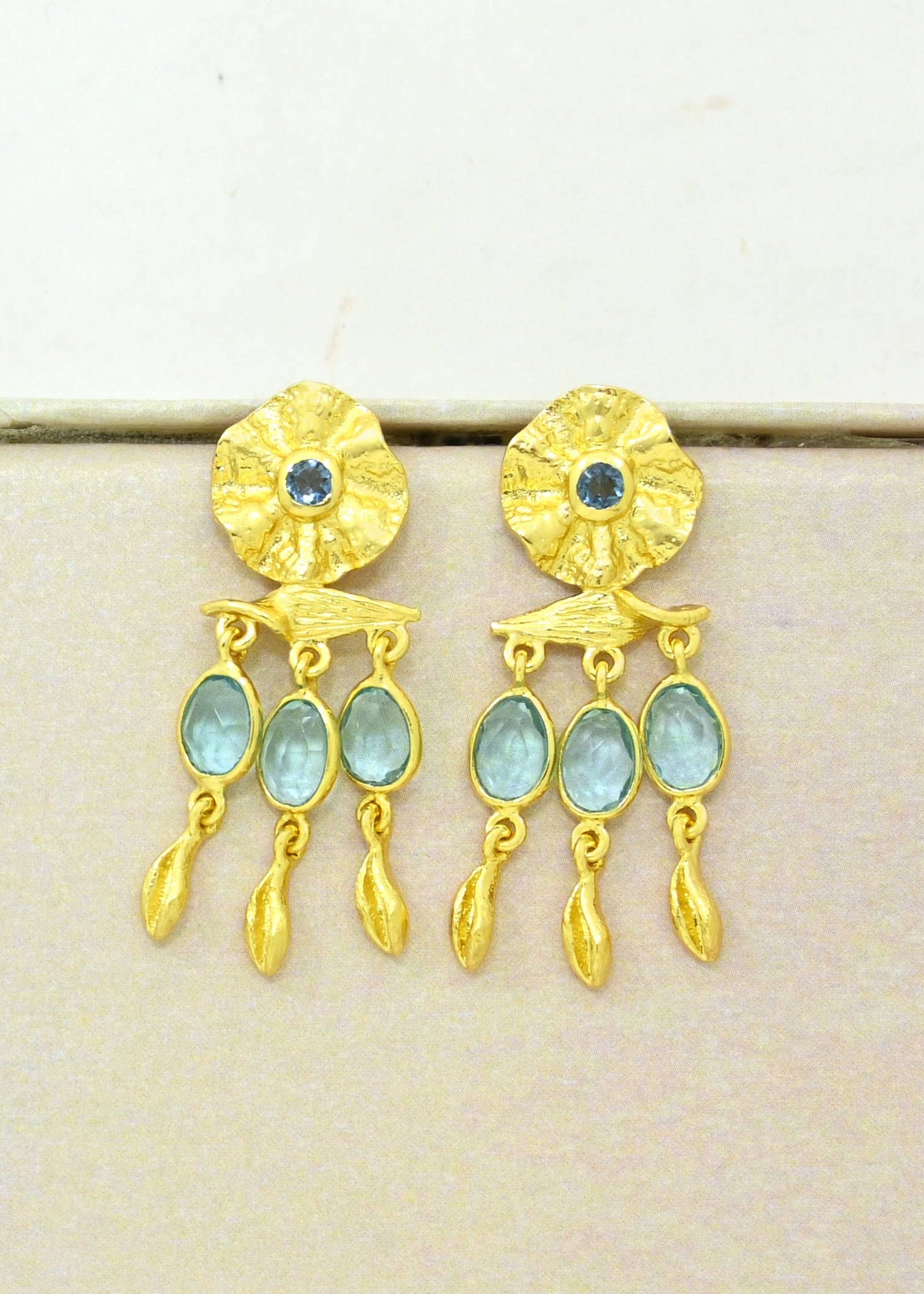 Blue Topaz & Iolite Meadow Earrings
