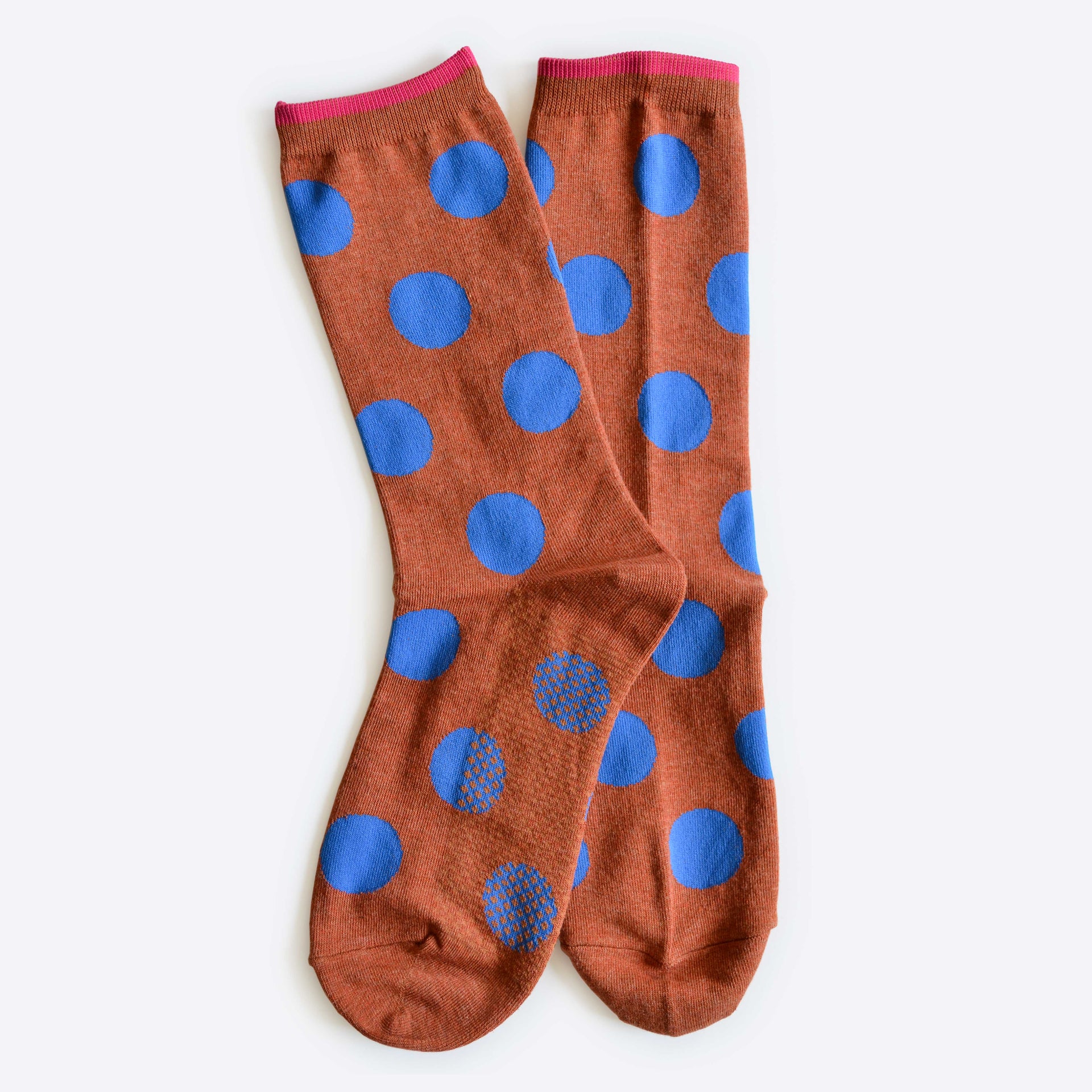 Rust Panhandle Classic Dot Crew Socks