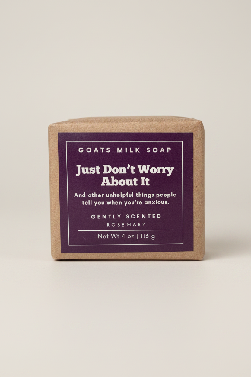 Just Don't Worry About Rosemary Goat Milk Soap 4 oz
