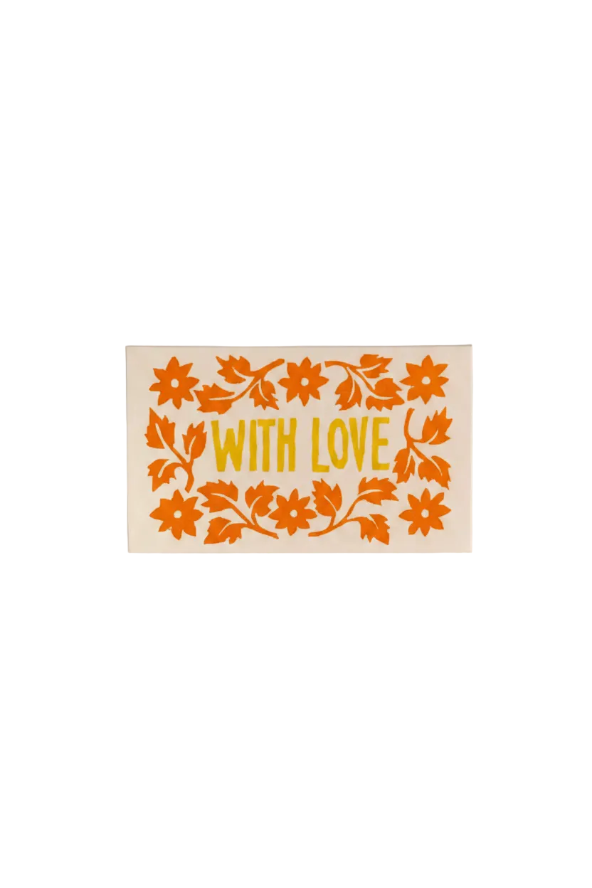 With Love Pack of Leaves and Stars Gift Cards Tangerine