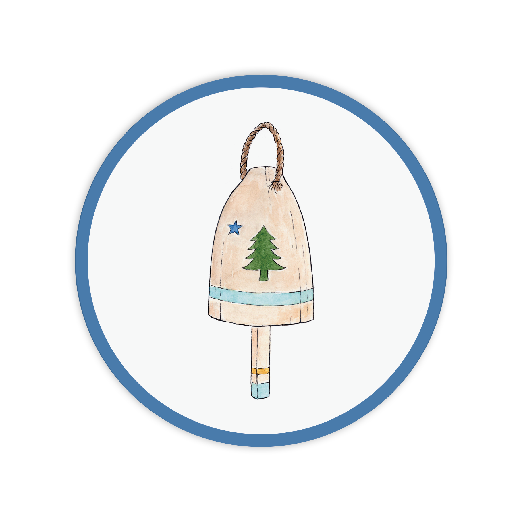 Maine Flag Buoy Coasters Set of 4